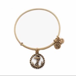 Alex and Ani Anchor with Circle Rope Bangle - Gold
